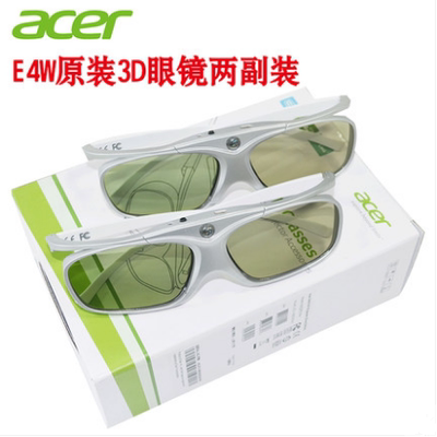 ACER宏基宏碁3D眼镜E4W原装3D主动快门式DLP投影机眼镜2副装
