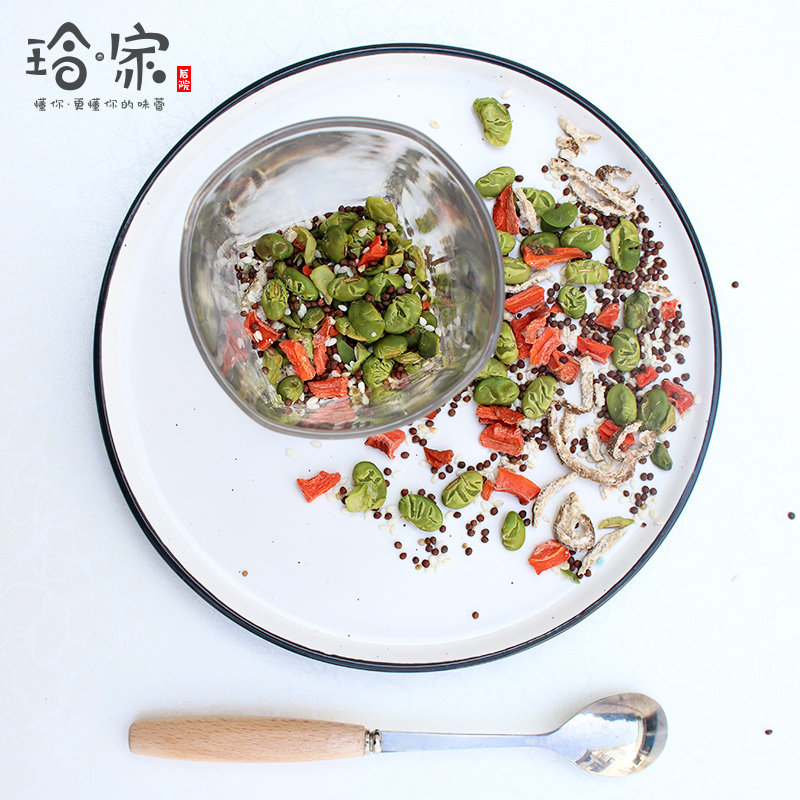 德清熏豆茶湖州土特产15g*10小包装烘豆茶农家自制手工熏青豆咸茶