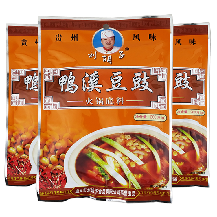 刘胡子豆豉火锅200g底料贵州遵义特产豆豉火锅底料调料香辣家用