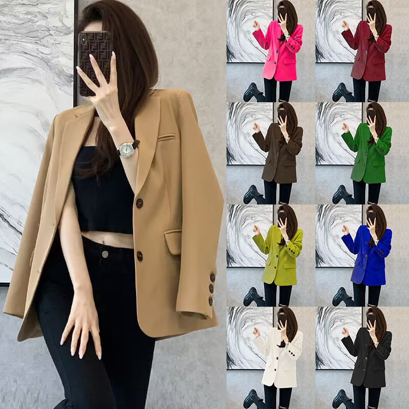 2024新款通勤春秋百搭西装外套女韩版潮流欧洲小个子,女装/女士精品,西装,淘宝优惠券,粉丝福利购,淘宝优惠卷