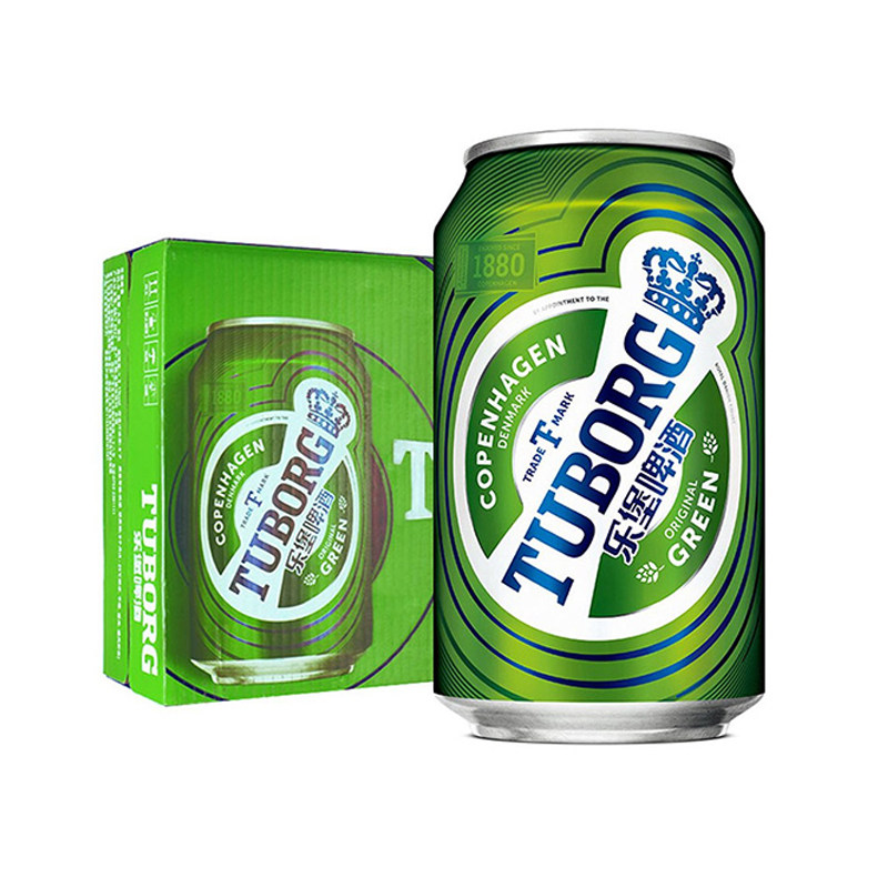 乐堡(Tuborg)啤酒330ml*24听整箱装 (新老包装随机发货)