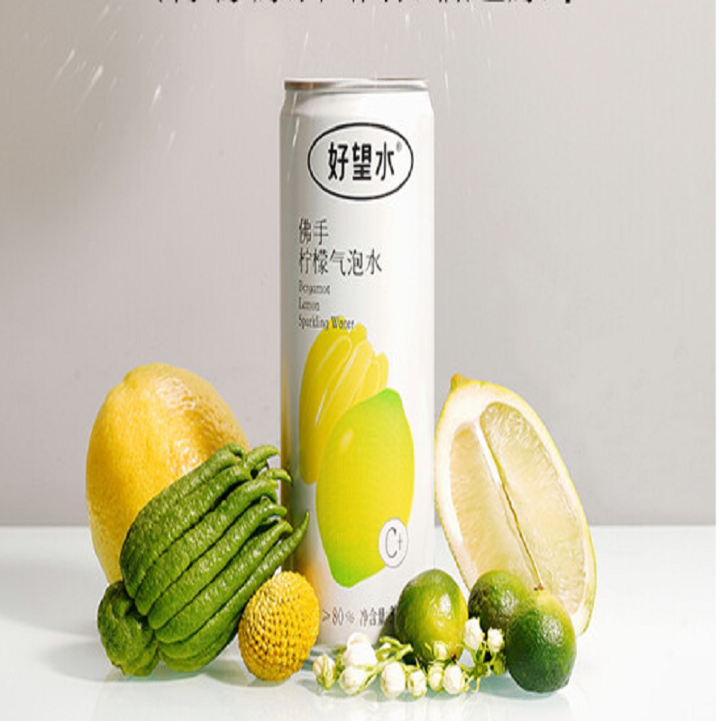 好望水 佛手柠檬气泡水 nfc 饮料健康果汁饮品 330ml*24瓶
