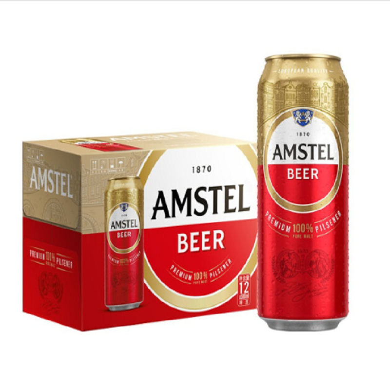 喜力旗下 Amstel红爵啤酒 500ml*12罐全麦芽啤酒整箱