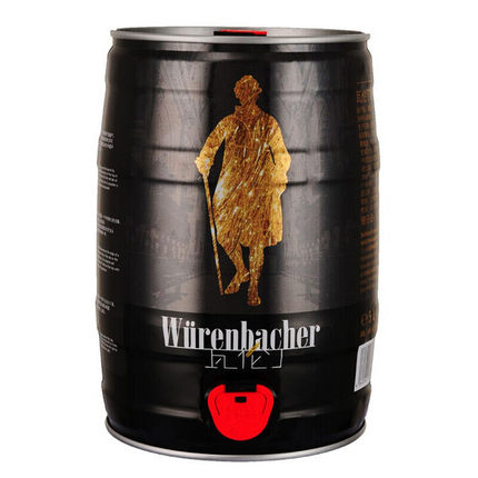 德国进口 Wurenbacher 瓦伦丁 黑啤 5L 桶