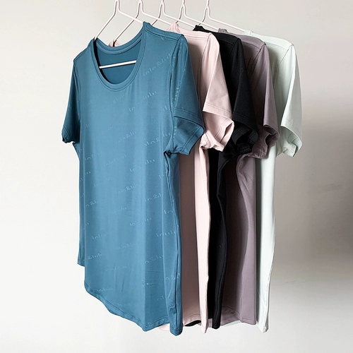 Очень полезно для ношения! Lulu Thy Style йога с короткими рукавами спортивная фитнес