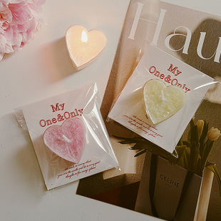 冰花心形茶蜡手工爱心造型杯蜡造型摆件小礼品创意节日背景装饰品