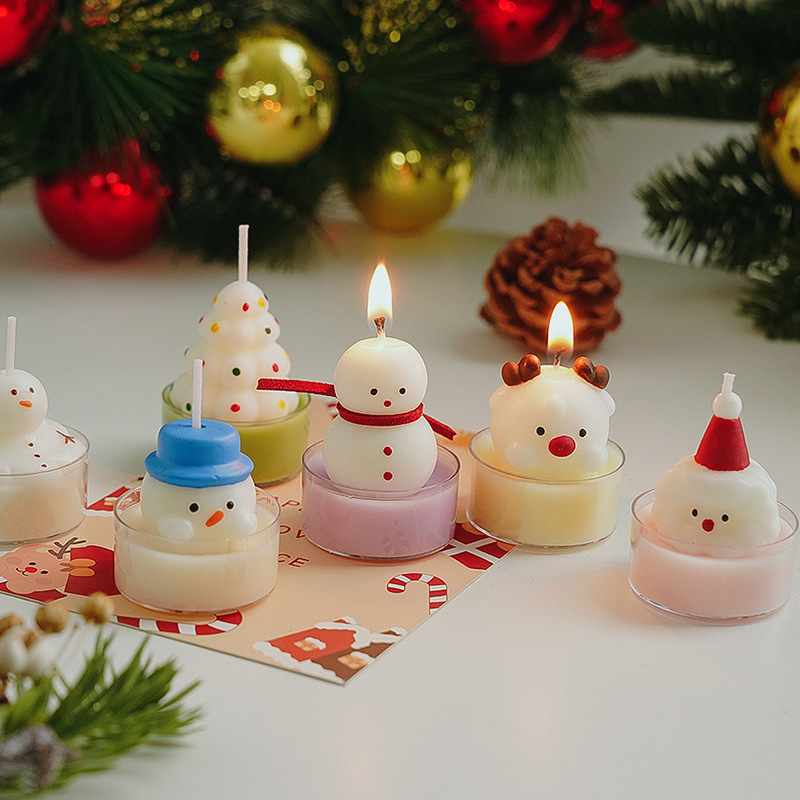 圣诞蜡烛跨境香氛小茶蜡手工伴手礼礼物公司创意圣诞派对香薰蜡烛