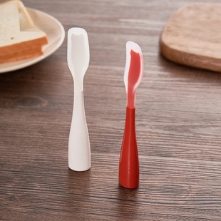 日本果酱刮勺食品级硅胶迷你可立小勺子黄油刀酸奶抹酱铲烘焙工具