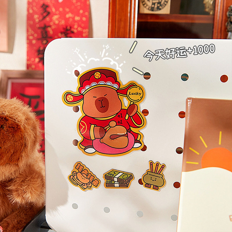 2024新款卡皮巴拉冰箱贴卡通水豚冰箱贴创意新年磁吸磁力装饰贴,家居饰品,冰箱贴,淘宝优惠券,粉丝福利购,淘宝优惠卷