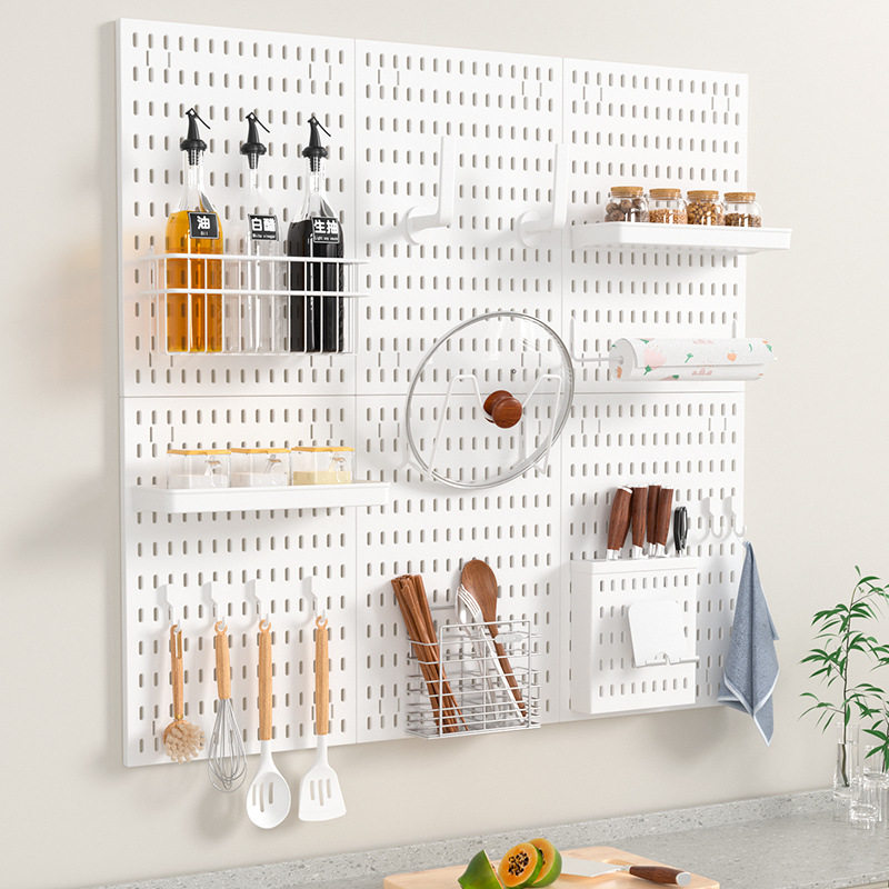 收纳免打孔洞洞板多功能纳厨房调料置物家用壁挂多功能洞洞板,收纳整理,收纳洞洞板,淘宝优惠券,粉丝福利购,淘宝优惠卷
