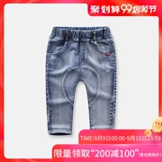 Quần jean bé trai Quần bé trai Quần bé trai Quần bé gái Quần denim mùa xuân và mùa thu Quần trẻ em cá tính - Quần jean