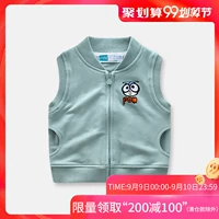 Con trai Mùa xuân và Mùa thu Phim hoạt hình Không tay Áo Cô gái Vest Baby Casual Zip Áo khoác Áo khoác trẻ em nhỏ - Áo ghi lê áo gió trẻ em