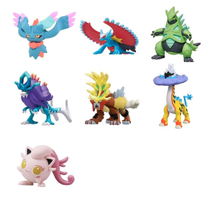 TOMY多美宝可梦MC梦妖振翼发破空焰猛雷鼓吼叫尾手办玩具