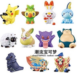 全新盒装正版万代指人 剑盾狗 皮卡丘 耿鬼来电汪 精灵宝可梦玩具