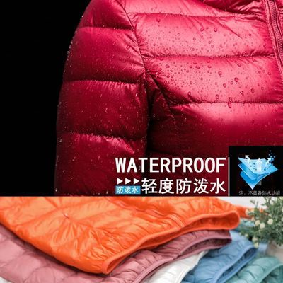 轻薄羽绒棉服女短款连帽秋冬新款修身大码薄款女轻便外套正品