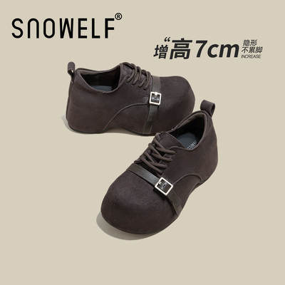 snowelf~灰色厚底勃肯鞋