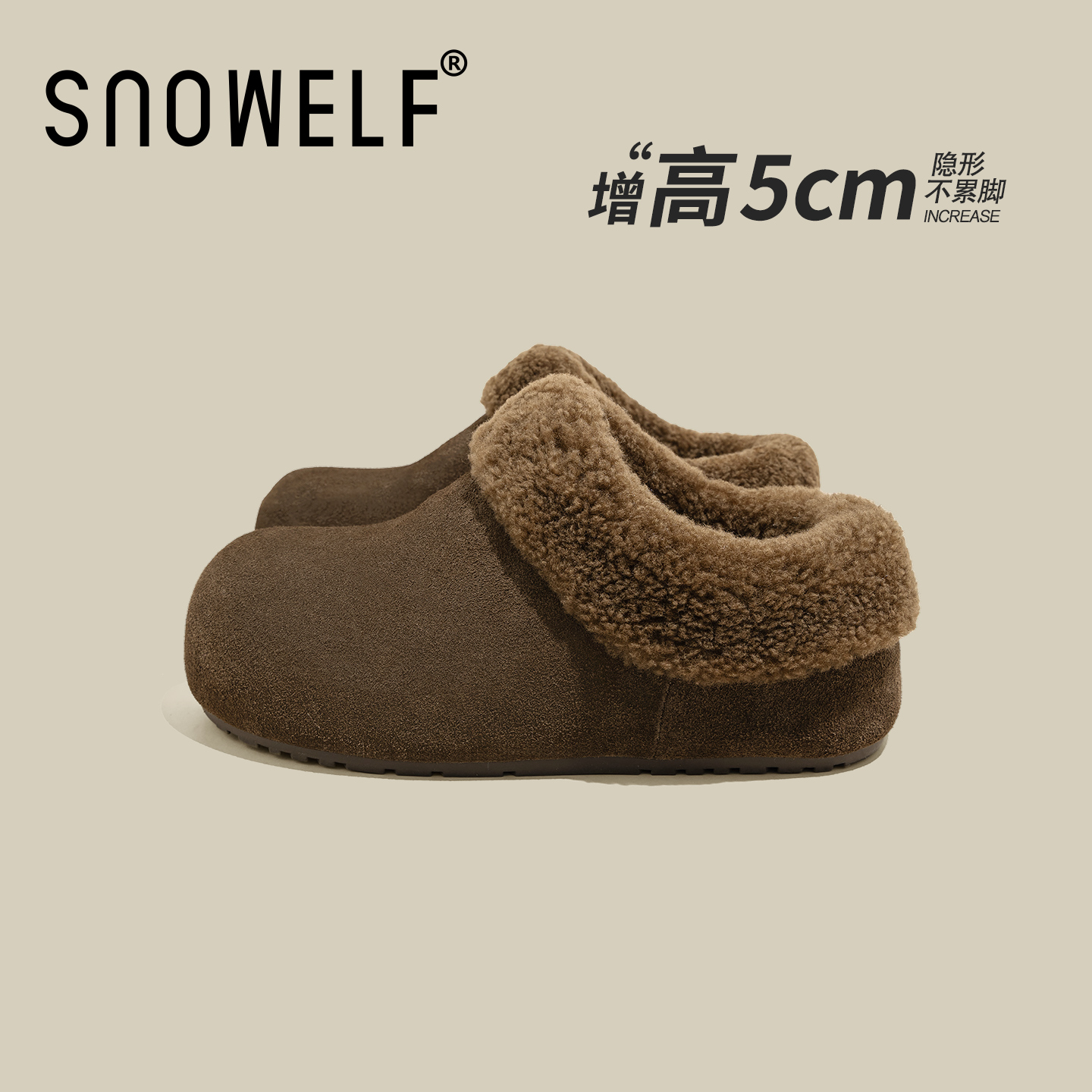snowelf~毛毛包头半拖鞋