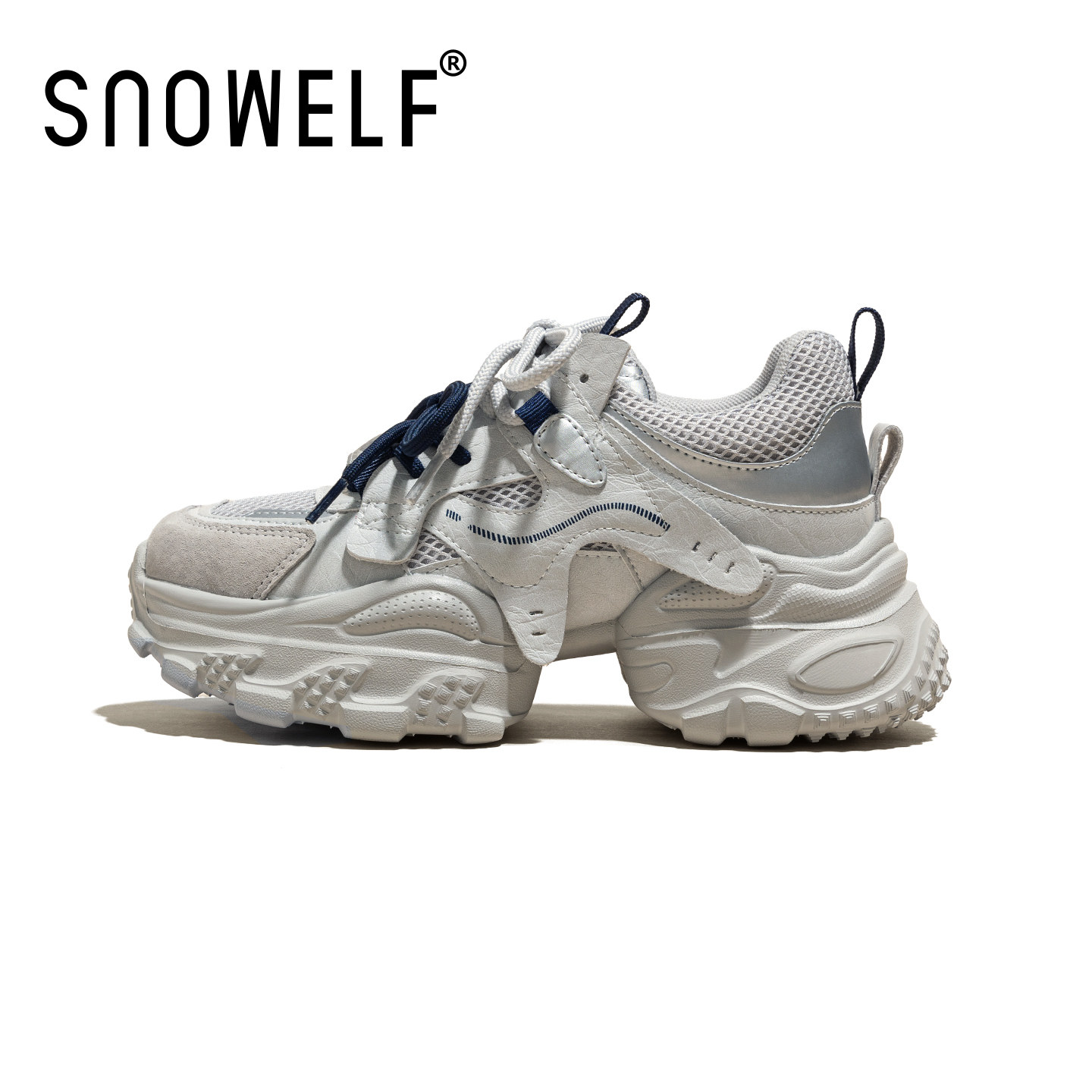 真皮厚底老爹鞋女款2026新款春季超火增高鞋巨好看不累脚运动鞋子