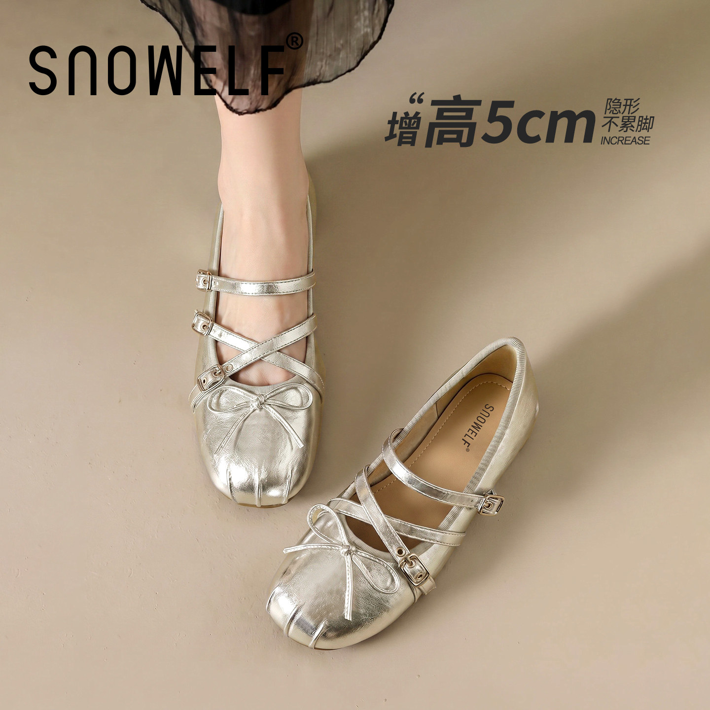 snowelf~法式蝴蝶结玛丽珍女鞋