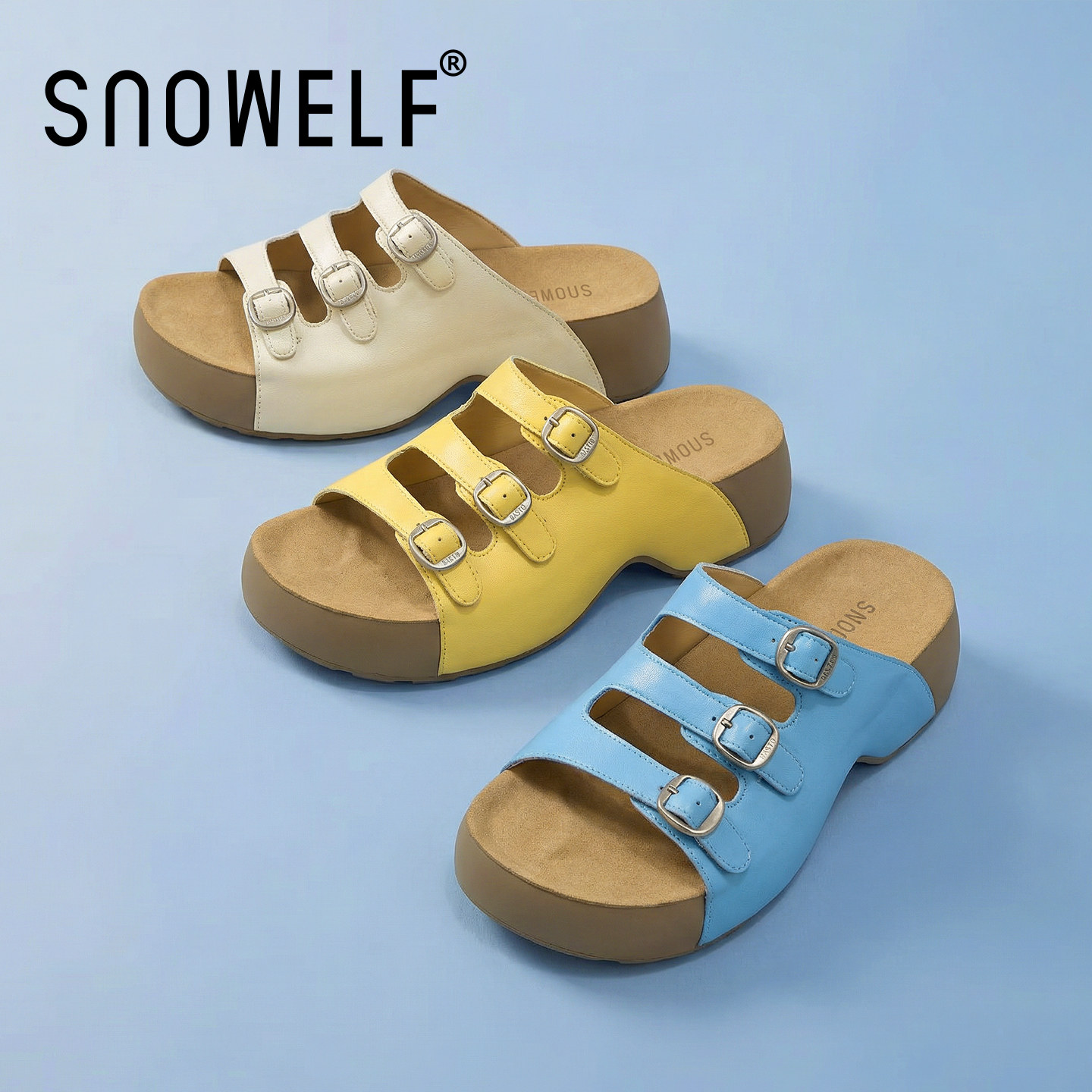 增高厚底勃肯鞋女2026新款夏外穿一字凉拖鞋子软底孕妇一脚蹬女鞋