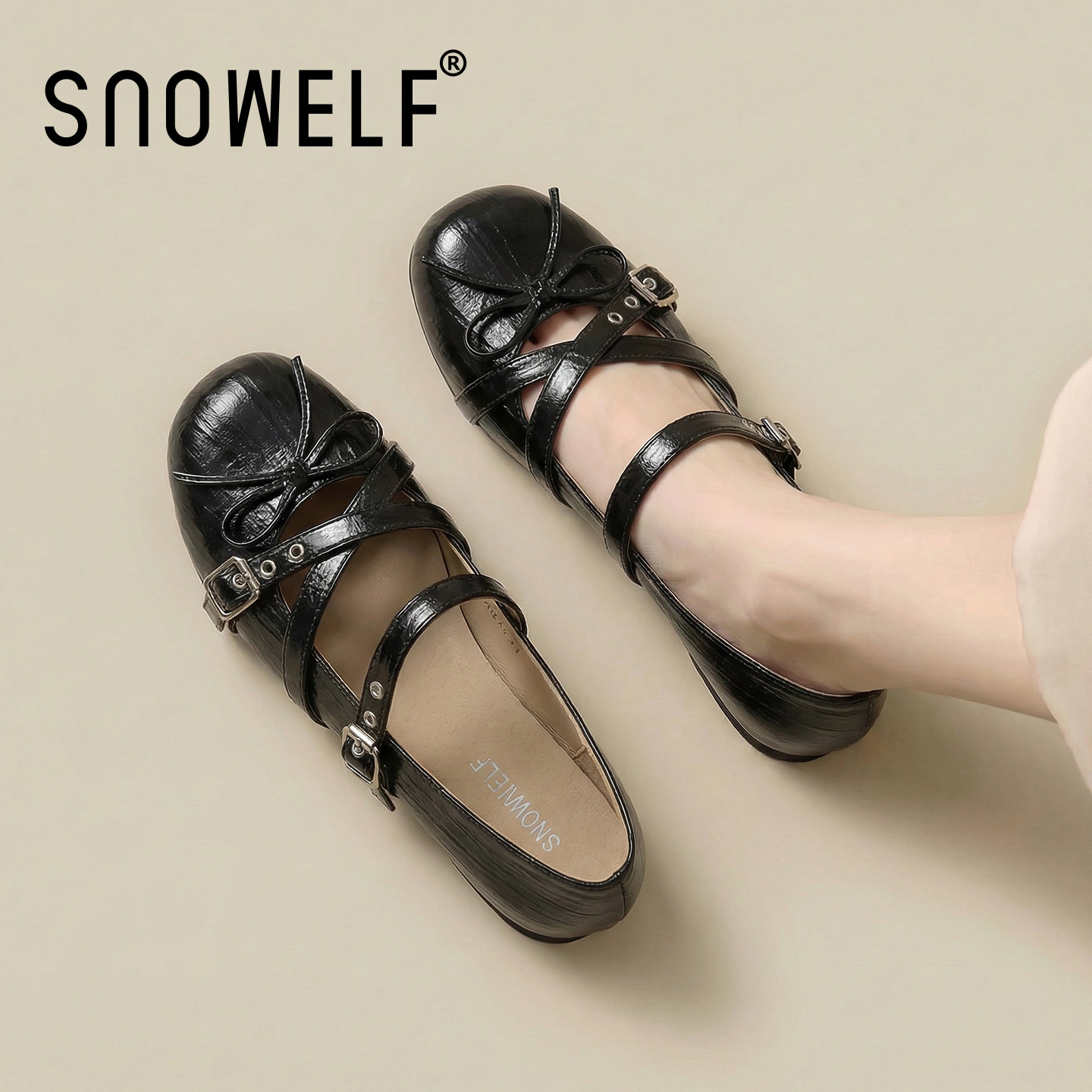 巨好看凉单鞋玛丽珍凉鞋女款2026新款夏季配裙子厚底黑色真皮鞋子