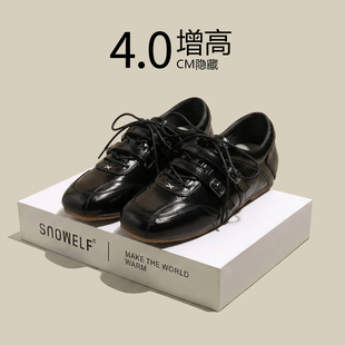 真皮玛丽珍单鞋女2026新款春季厚底鞋子内增高女鞋百搭黑色小皮鞋