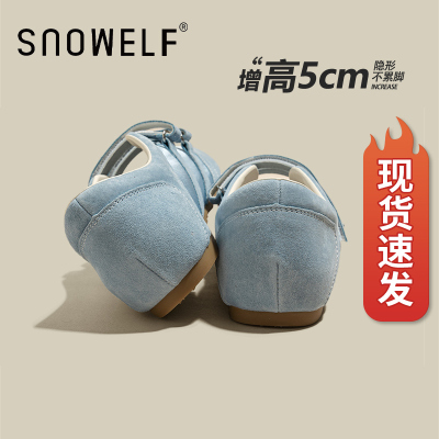 snowelf~l蓝色魔术贴单鞋