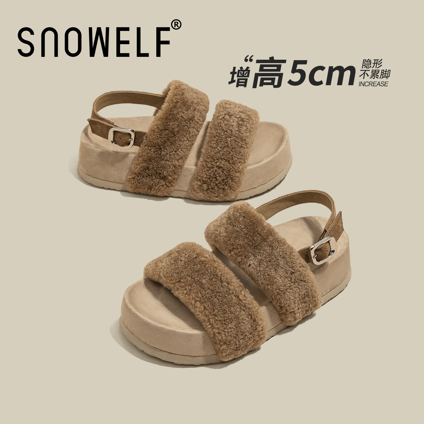 snowelf~巨好看毛毛凉拖鞋女