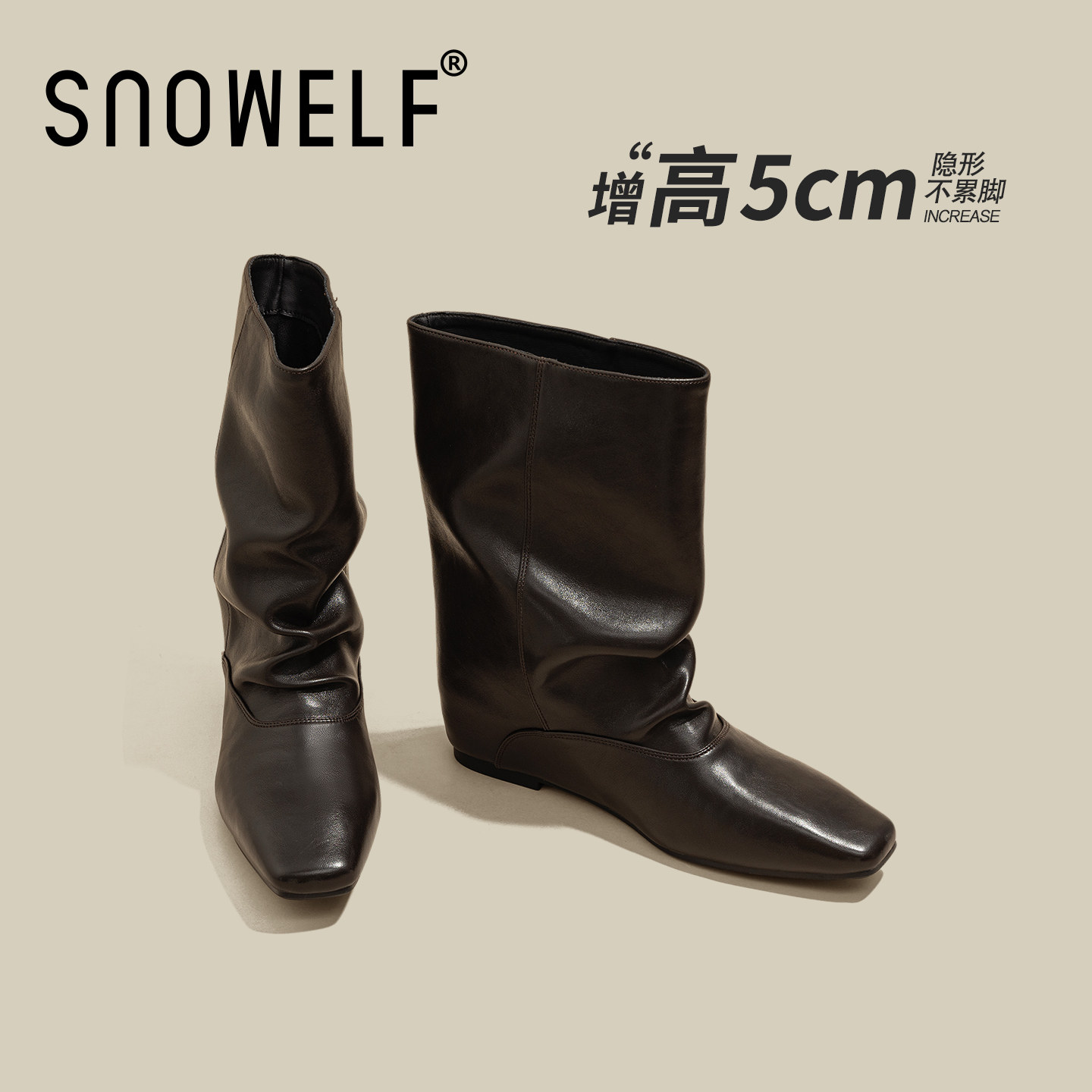 snowelf~绝美显瘦骑士靴裤管靴