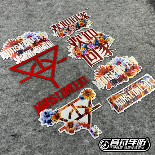 反光磁吸电动汽车华晨宇花花火星音乐会欢迎回家粉丝应援物料9440