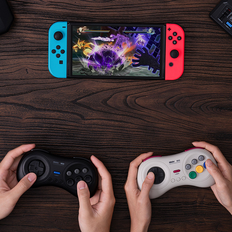 八位堂M30蓝牙手柄 支持Switch电脑MAC Steam 格斗游戏六键位连发