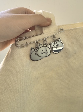 秦彻猫猫胸针三只小猫别针书包挂件包包饰品可爱恋与深空