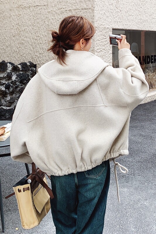 新款冬装连帽双面毛呢外套795P295控448,女装毛呢外套,2C179