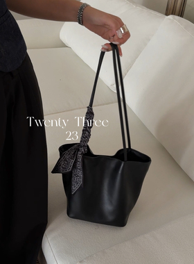 Twenty Three小众头层羊皮极简托特包慵懒感单肩腋下包