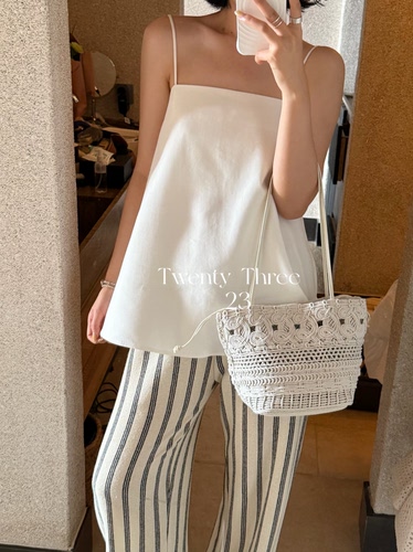 Twenty Three小众设计手工编织菜篮子包 慵懒风单肩手提托特包