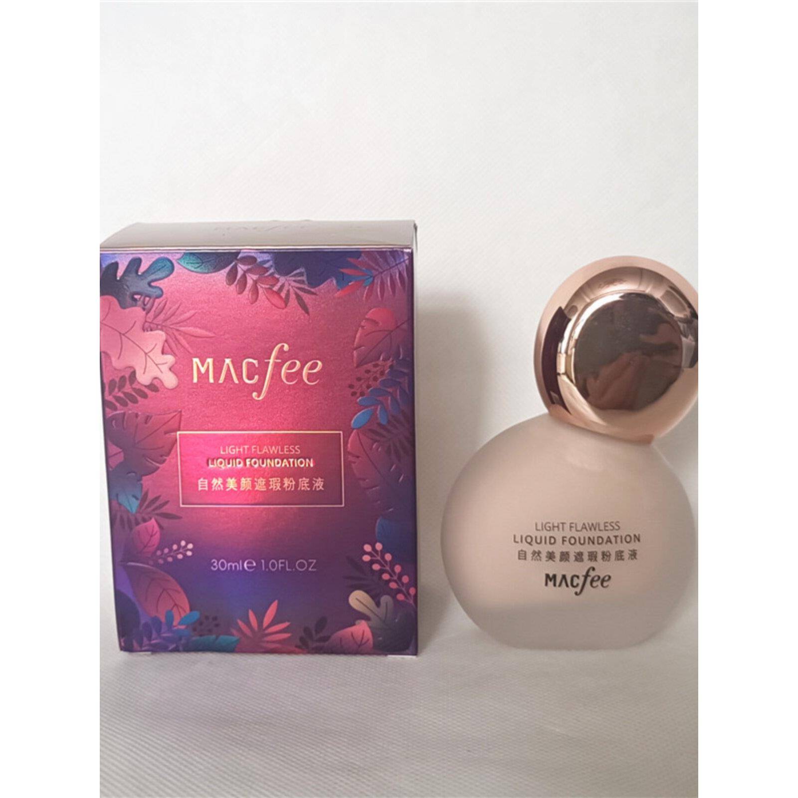 品牌Macfee/Makfei天然美遮瑕粉底30ml