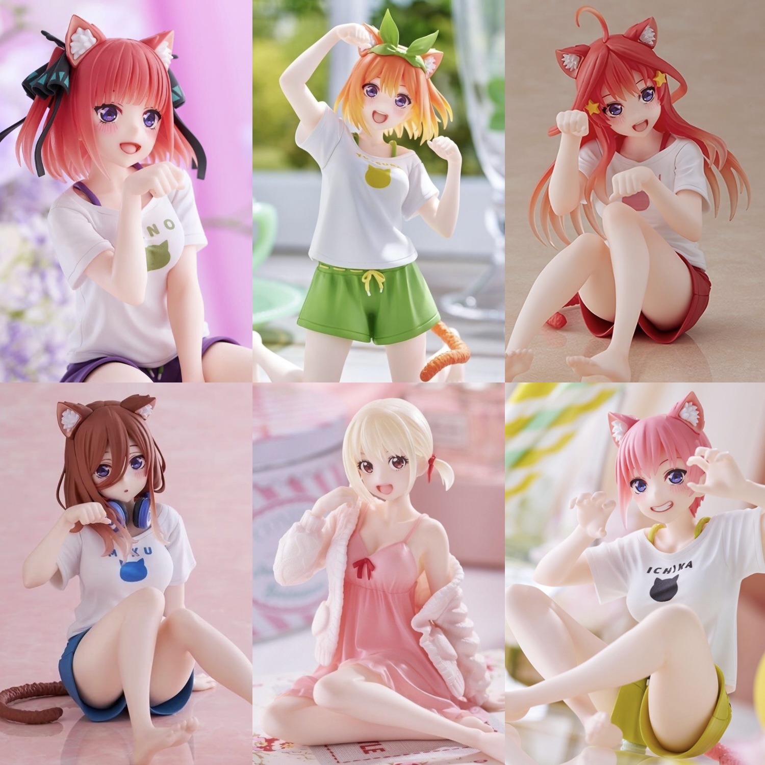 现货中野五等三玖猫咪居家手办国产新娘可爱动漫摆件礼物车载