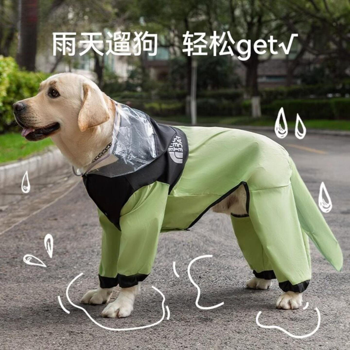 狗狗雨衣边牧专用宠物四脚防水