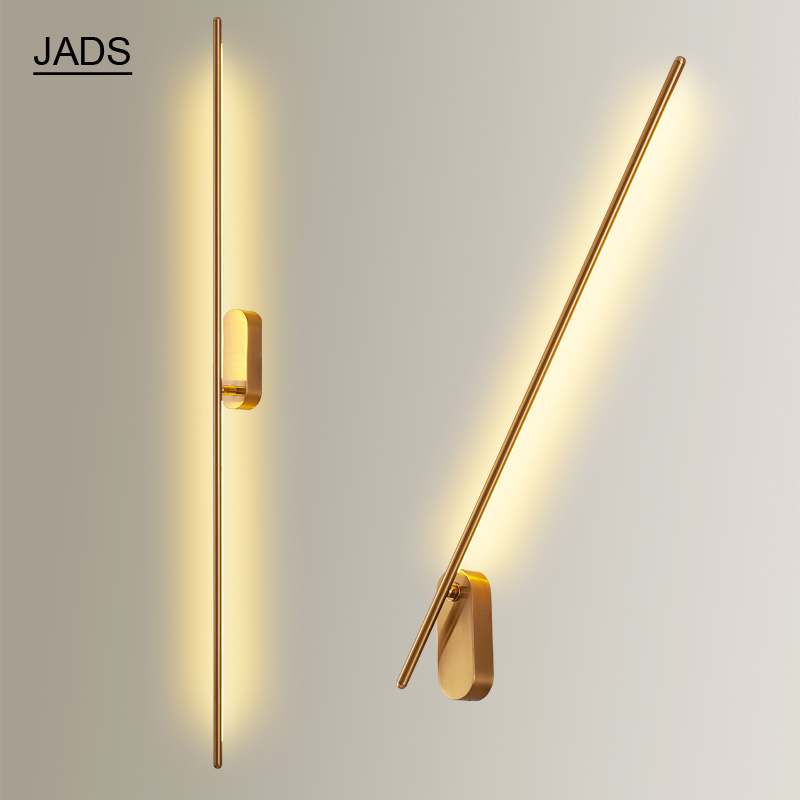 北欧风极简长条现代楼梯旋转壁灯