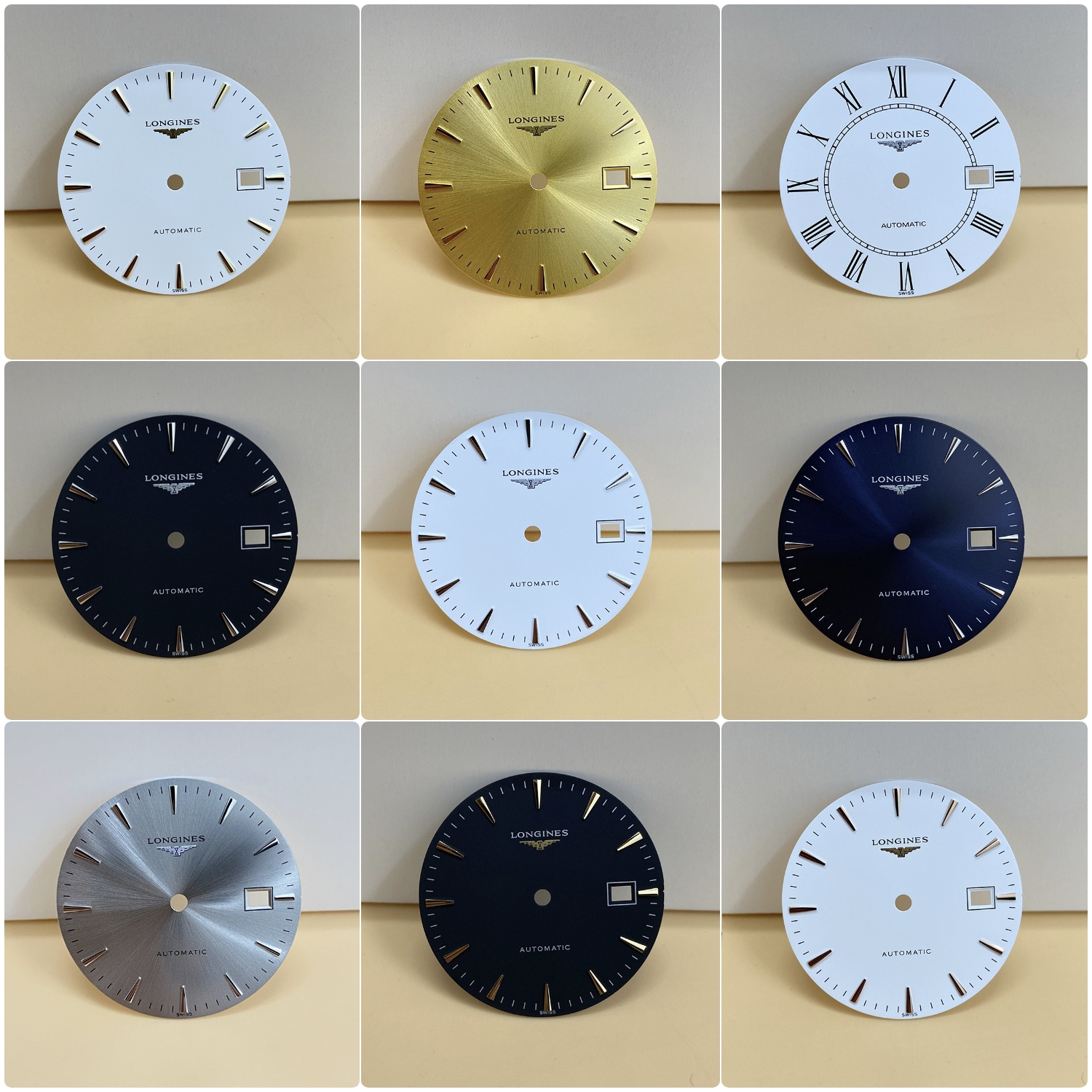 适配浪琴军旗系列L4.874字面31.5mm表盘L888机芯L4.974男手表配件