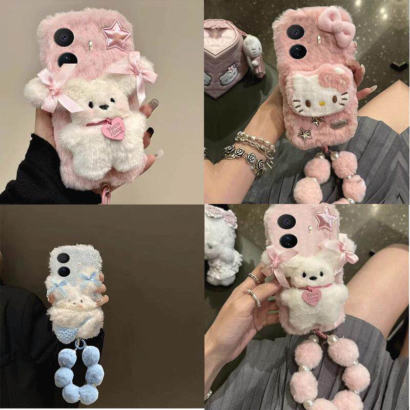 适用vivoS19pro手机壳S18pro/S17pro/S16pro秋冬S15pro毛绒S12pro女款S10pro卡通可爱S9e卡通S7t新款S6可爱女