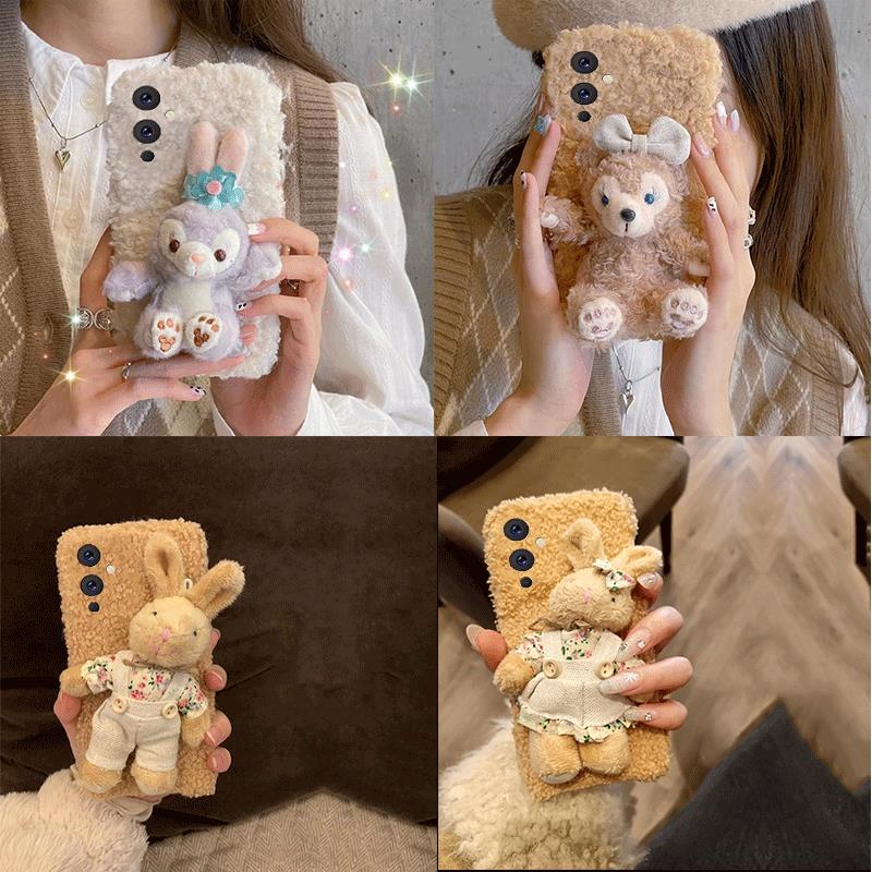 适用一加9r手机壳9pro/9/8pro毛绒8t秋冬LE2100全包onePlus8pro卡通9pr0卡通可爱新款可爱防摔女款女潮保护套