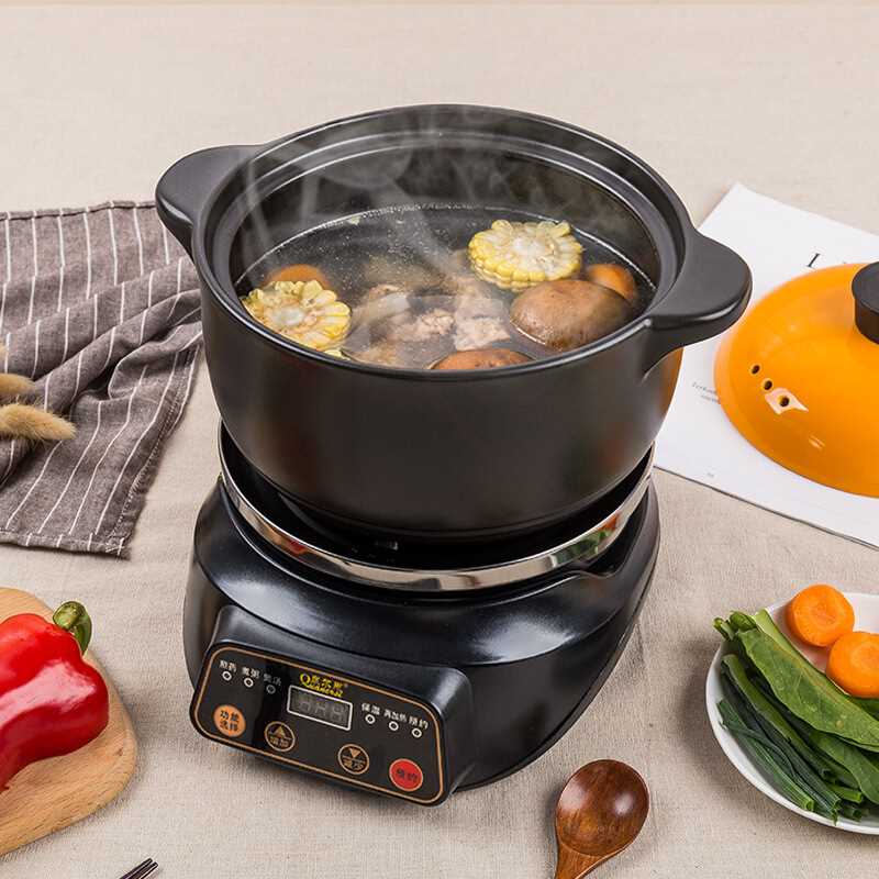 泉尔思 QSA-030泉尔思多功能汤粥煲汤砂锅家用插电全自动分体式陶
