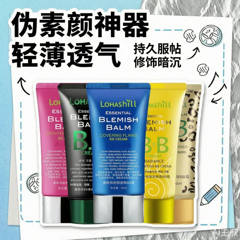 露韩饰BB霜遮瑕保湿轻薄清透