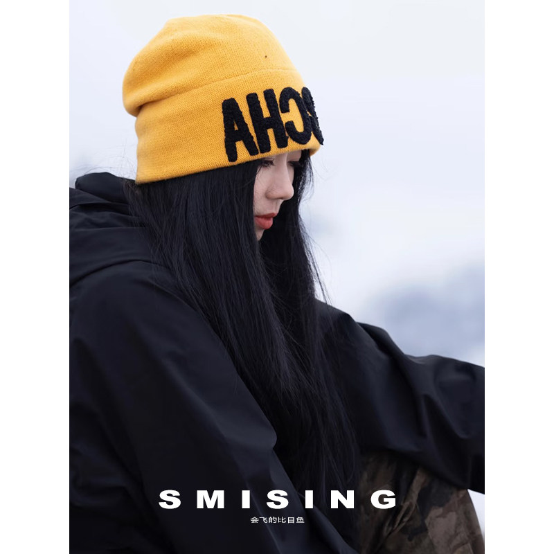 新款韩系ins小众字母针织帽女秋季时尚慵懒风大头围显脸小包头帽,服饰配件/皮带/帽子/围巾,帽子,淘宝优惠券,粉丝福利购,淘宝优惠卷