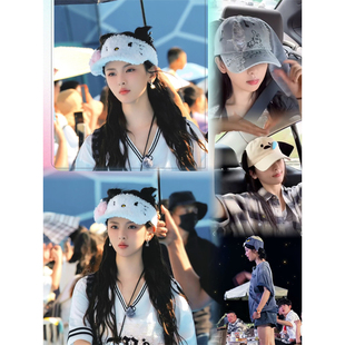 杨超越同款卡通搞怪秃顶汤姆猫针织帽子女秋冬季保暖护耳毛线帽潮