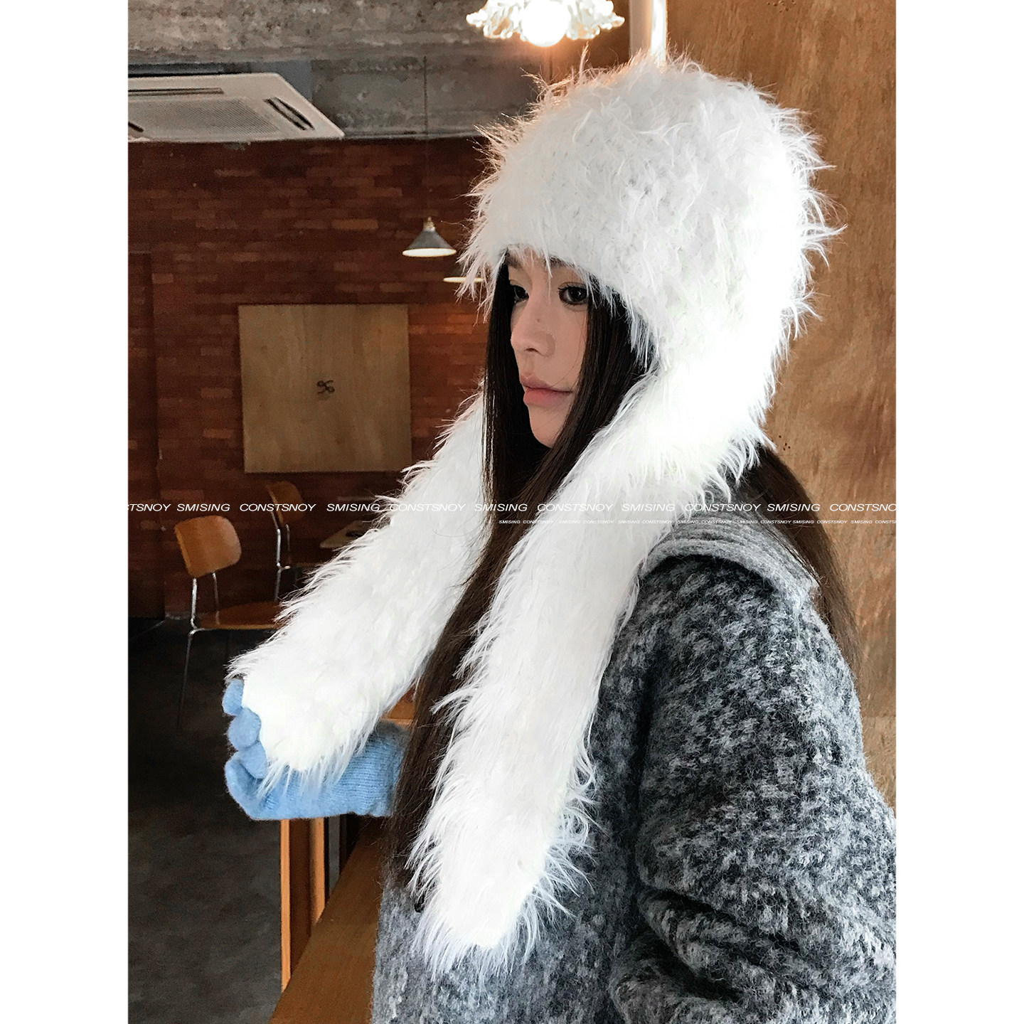 冬季毛绒雷锋帽女白色护耳帽保暖加厚软糯防风时髦浪漫长辫子帽子,服饰配件/皮带/帽子/围巾,帽子,淘宝优惠券,粉丝福利购,淘宝优惠卷