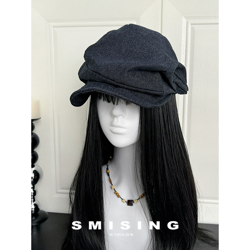 日系新款简约复古褶皱黑色云朵贝雷帽子女夏季时尚休闲百搭画家帽,服饰配件/皮带/帽子/围巾,帽子,淘宝优惠券,粉丝福利购,淘宝优惠卷
