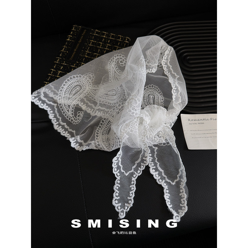法式气质优雅蕾丝植物花卉三角巾女春夏薄款百搭装饰丝巾拍照头巾,服饰配件/皮带/帽子/围巾,围巾/丝巾/披肩,淘宝优惠券,粉丝福利购,淘宝优惠卷