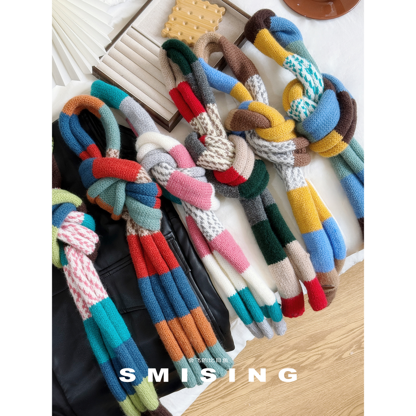 细窄长款条纹围巾保暖百搭